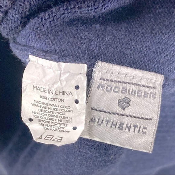 Rocawear Vintage Navy Blue V-Neck Sweater (size XL) - Picture 8 of 8